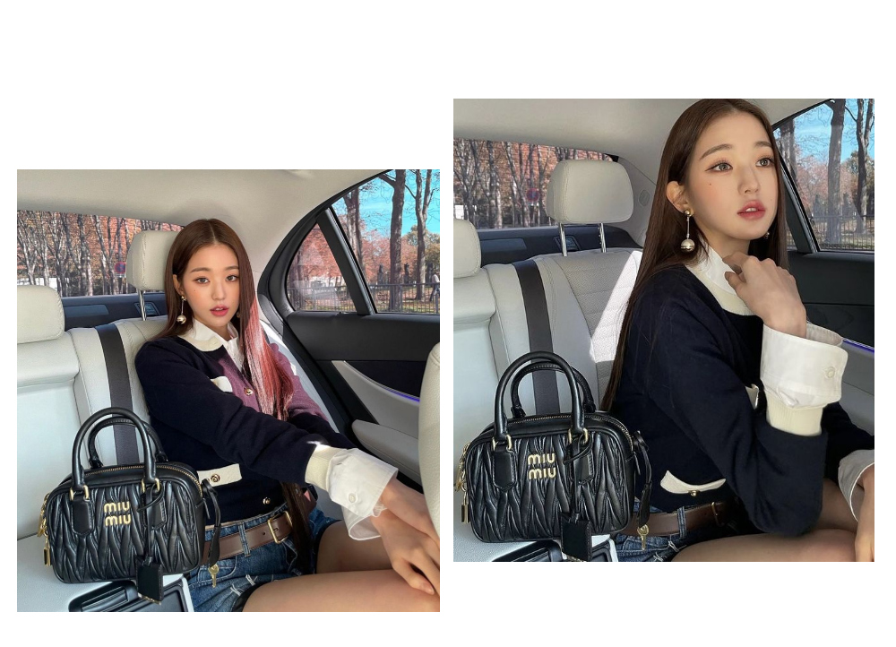 미우미우 마테라쎄 나파 반지갑 - 허시백 지갑